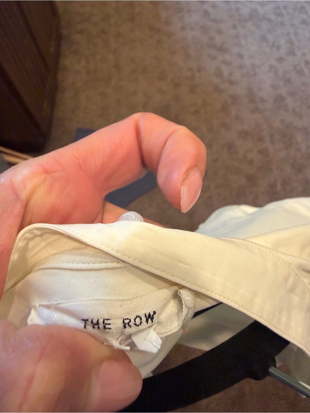 The Row Cream Long-Sleeve Mandarin-Collar Tunic Shirt - Picture 3 of 3